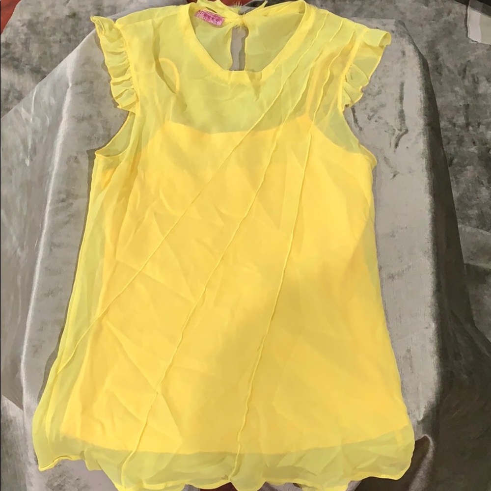 Ankee USA yellow sleeveless blouse